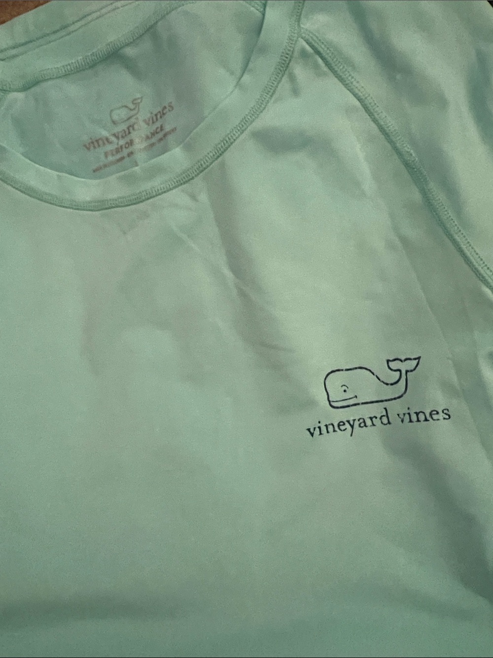 Vineyard Vines Light Blue Long Sleeve Whale Logo Tee